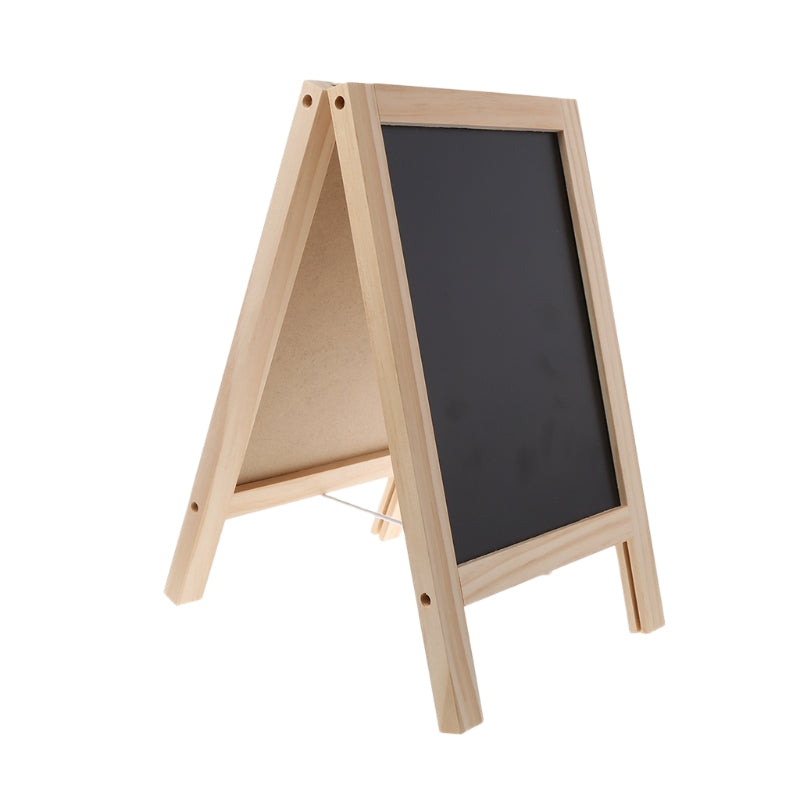 Mini Double Side Wooden Small Blackboard Whiteboard Easel