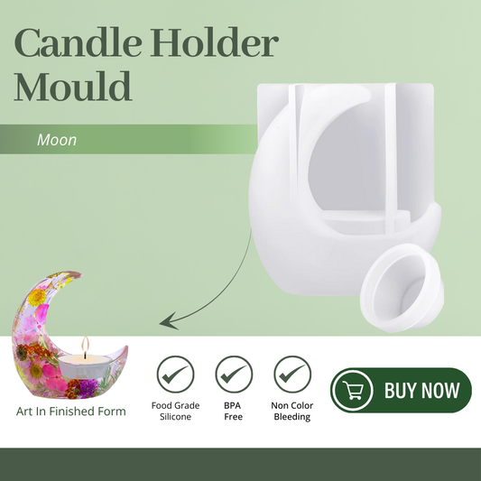 Moon Shape Candle Holder Mold