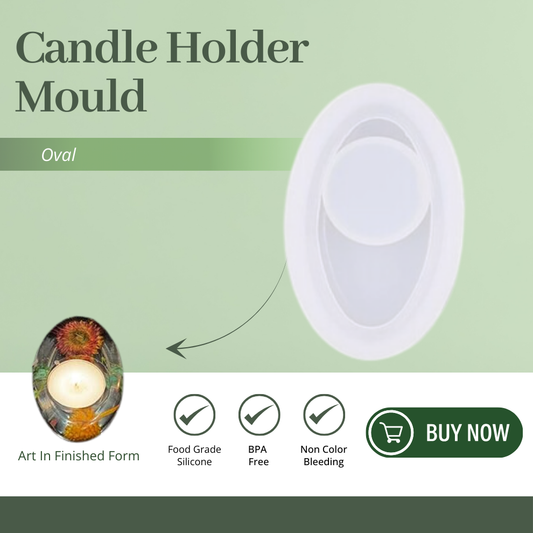 Oval Shape Candle Holder Mould