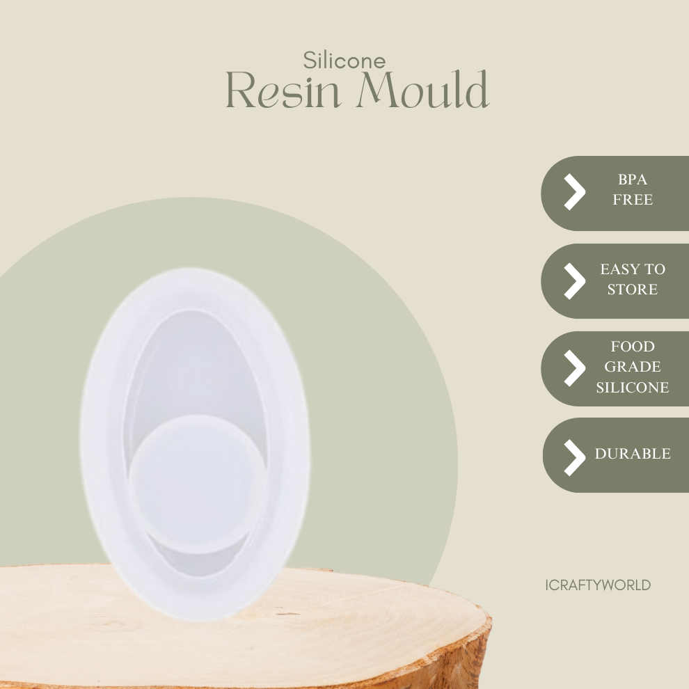 Oval Shape Candle Holder Mould