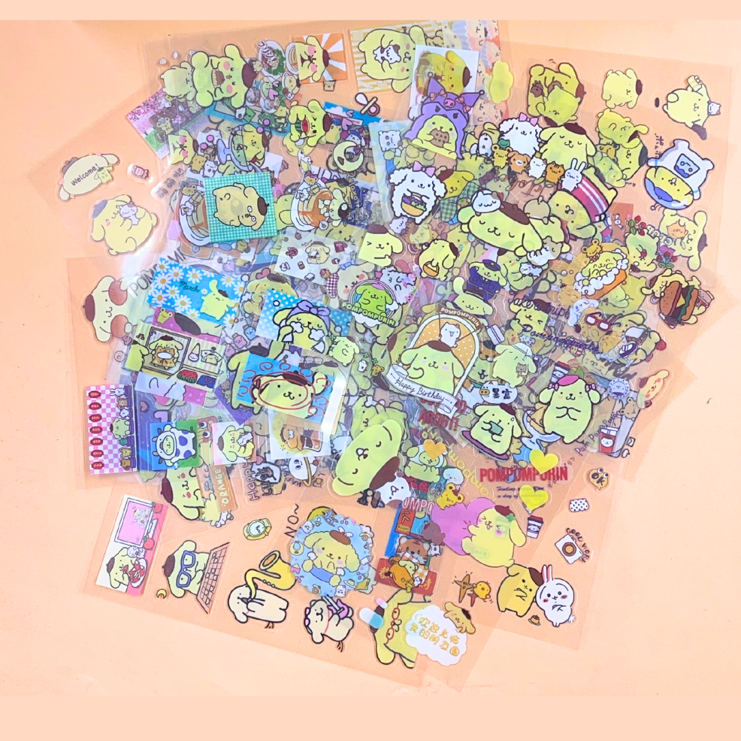 Sanrio Stickers Book 20 Sheets Cute Cartoon Pet Stickers Set
