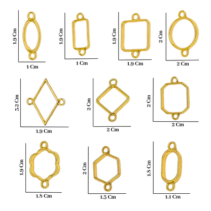 Rakhi Bezel with Uv Tape (10 Pcs, Gold)