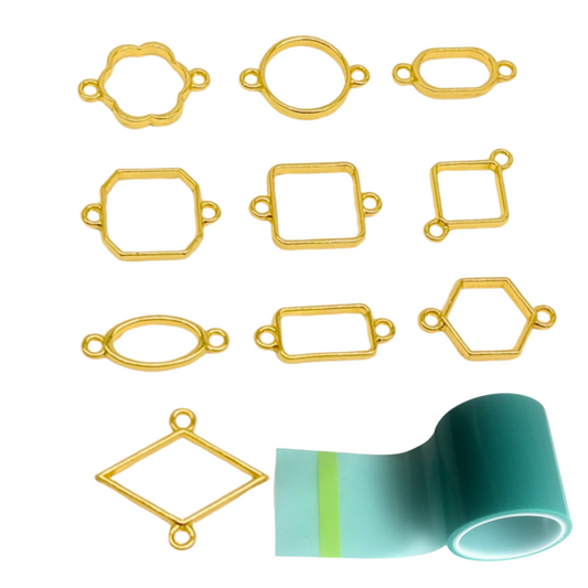 Rakhi Bezel with Uv Tape (10 Pcs, Gold)