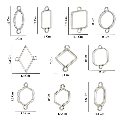 Rakhi Bezel with Uv Tape (10 Pcs, Silver)