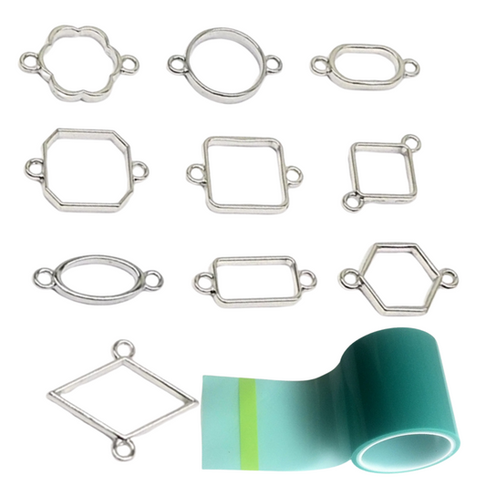 Rakhi Bezel with Uv Tape (10 Pcs, Silver)