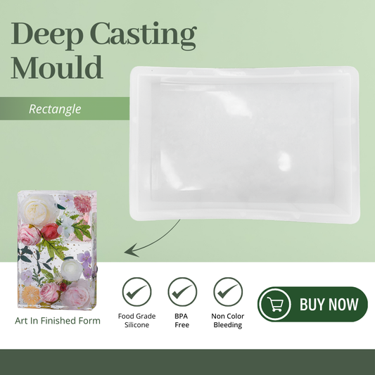 Deep Casting Resin Art Kit Rectangle Shape Mould 8 inch