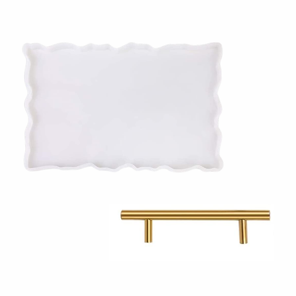 Rectangle Tray Mould with Golden Handle