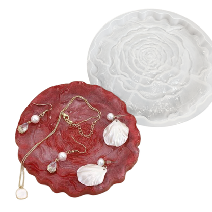 Silicone Rose Flower Round Tray