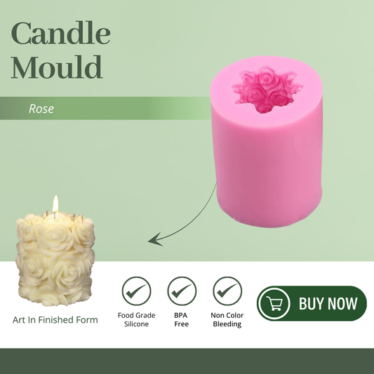 Silicone Candle Mould - Rose Candle