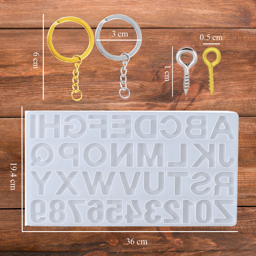 Resin Alphabet Accessories Kit 128 Pcs