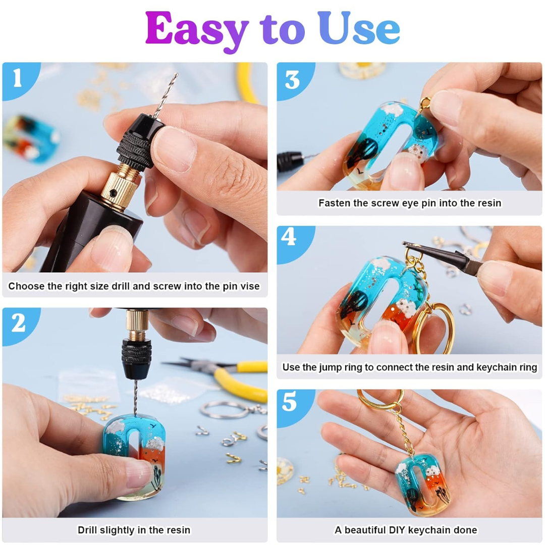 Resin Alphabet Accessories Kit 128 Pcs