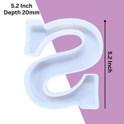 Silicone Alphabet Mould 5.2 Inch
