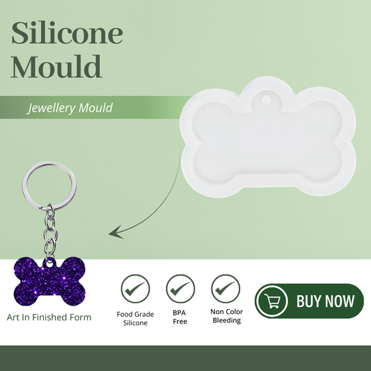 Multipurpose Transparent Silicone Coaster Keychain Mould