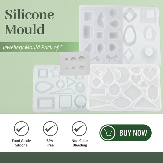 Silicone Resin Jewellery Mould Kit - Pk 5