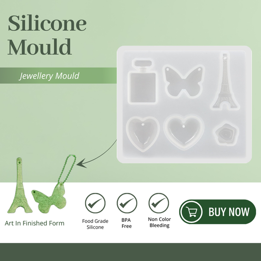 Silicone Keychain Mould With Hole 6Cvt Pendant