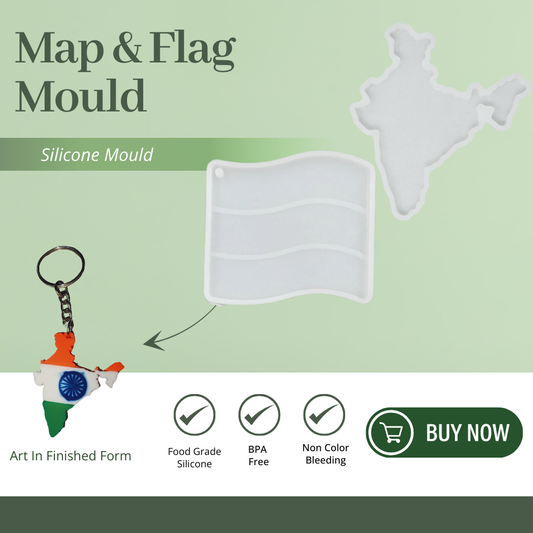 Silicone Map-Flag Mould