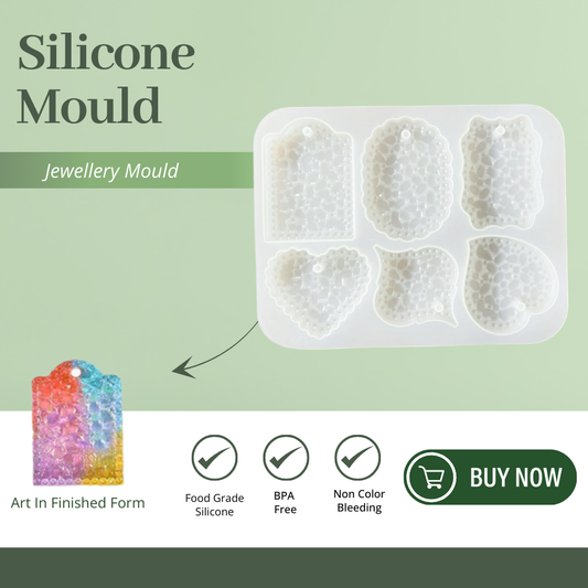 Silicone Keychain Mould With Hole 6Cvt Keychain - 2