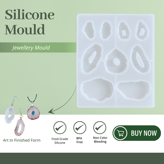 Silicone Keychain Mould With Hole 9Cvt Jewellery Mould