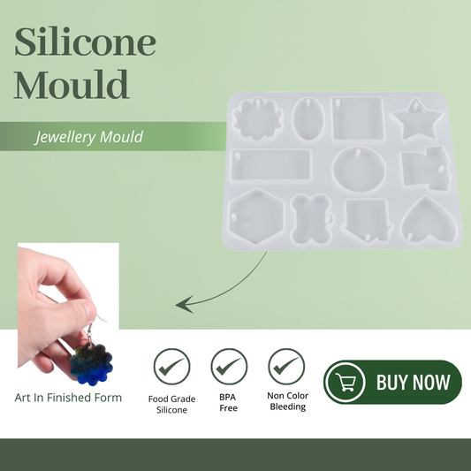 Silicone Resin Jewelry Mold with Hole No 17