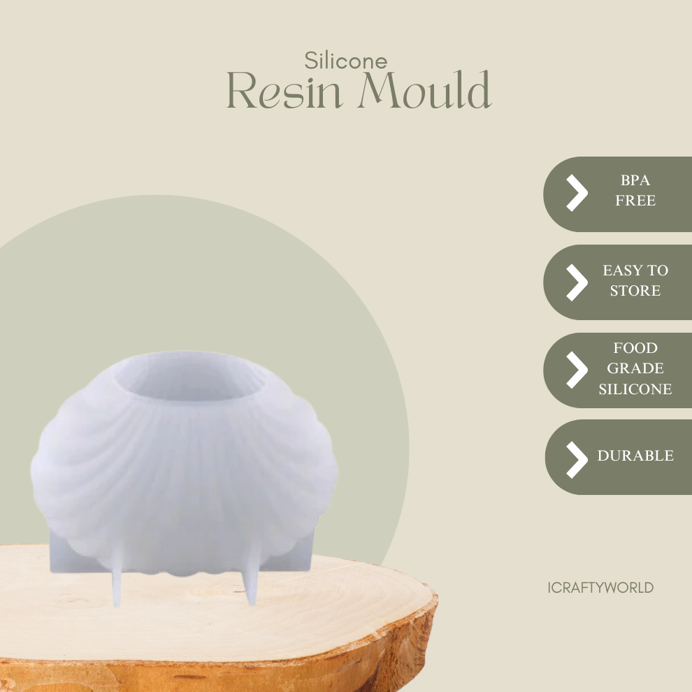 Silicone Candle Mould - Shell Candle Big