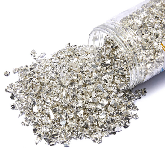 Crushed Glass Granules - Silver