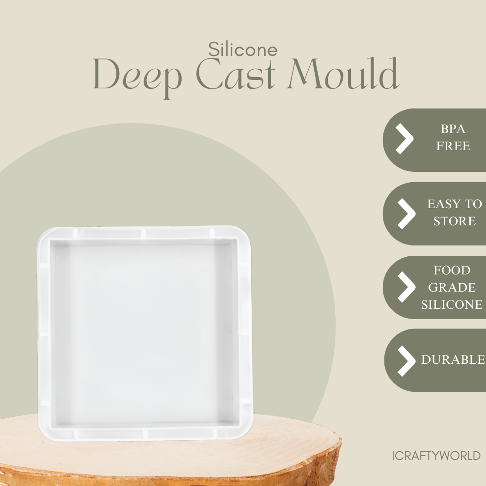 Square Shape Deep Casting Mould 8 inch