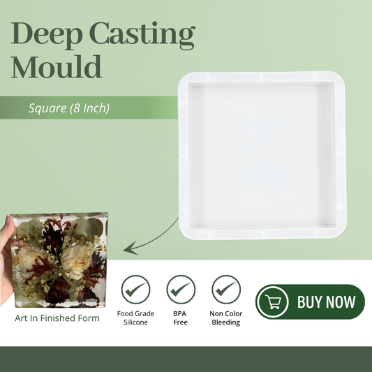 Square Shape Deep Casting Mould 8 inch