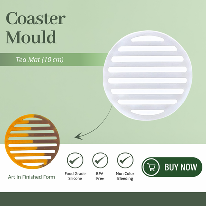 Tea Mat Silicone Casting Circle Coaster Mould