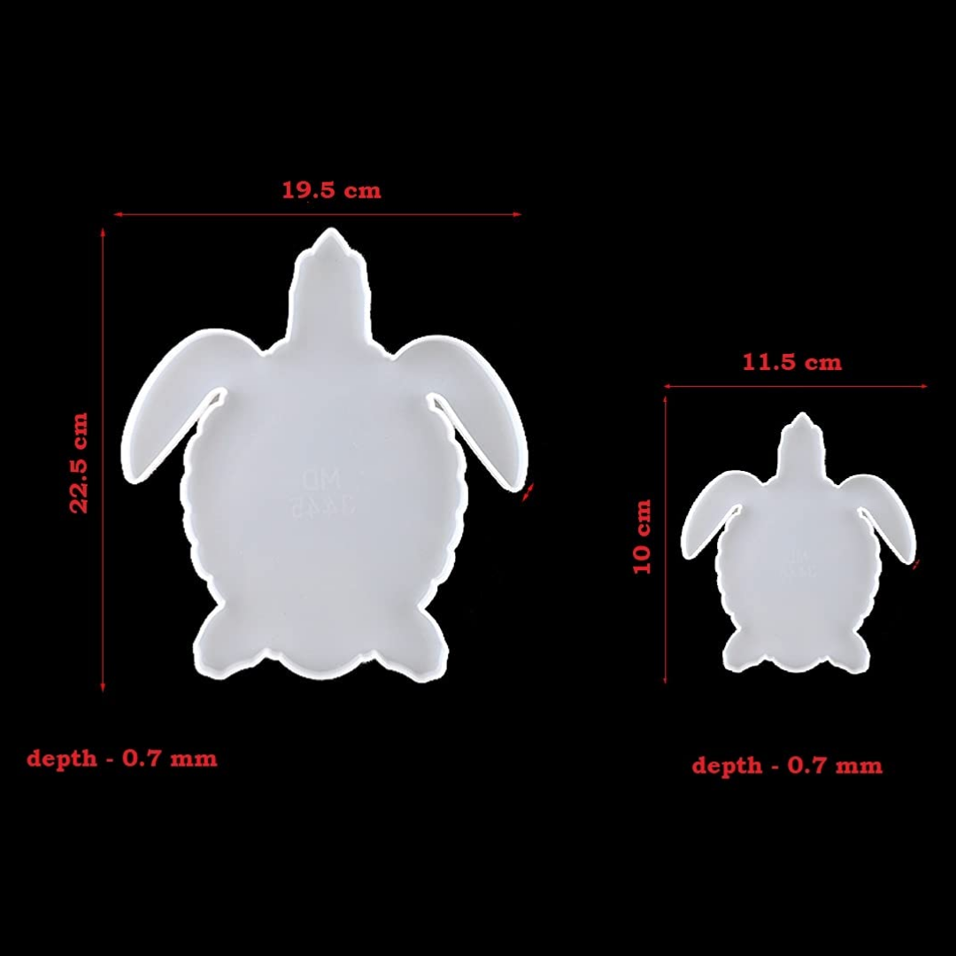 Turtle Tray & Coaster Mould Animal Shape Mold - Pack of 3
