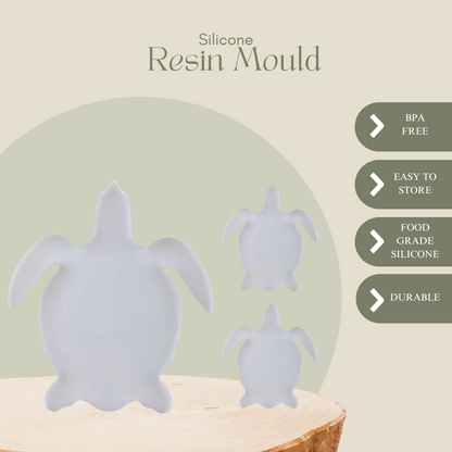 Turtle Tray & Coaster Mould Animal Shape Mold - Pack of 3