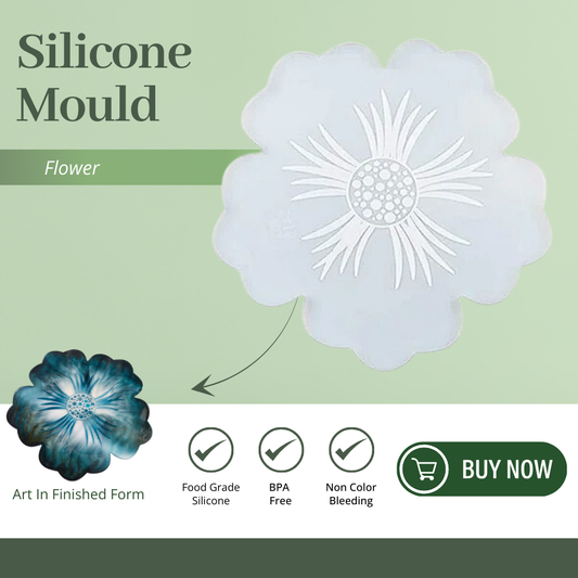 Large Silicone Petals Flower Tray Resin Mold -13 Inch