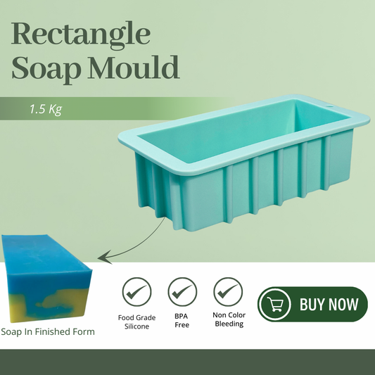 Silicone rectangle Loaf Soap Mould -2.5" X 2.5" X 12"/ 1.50KG