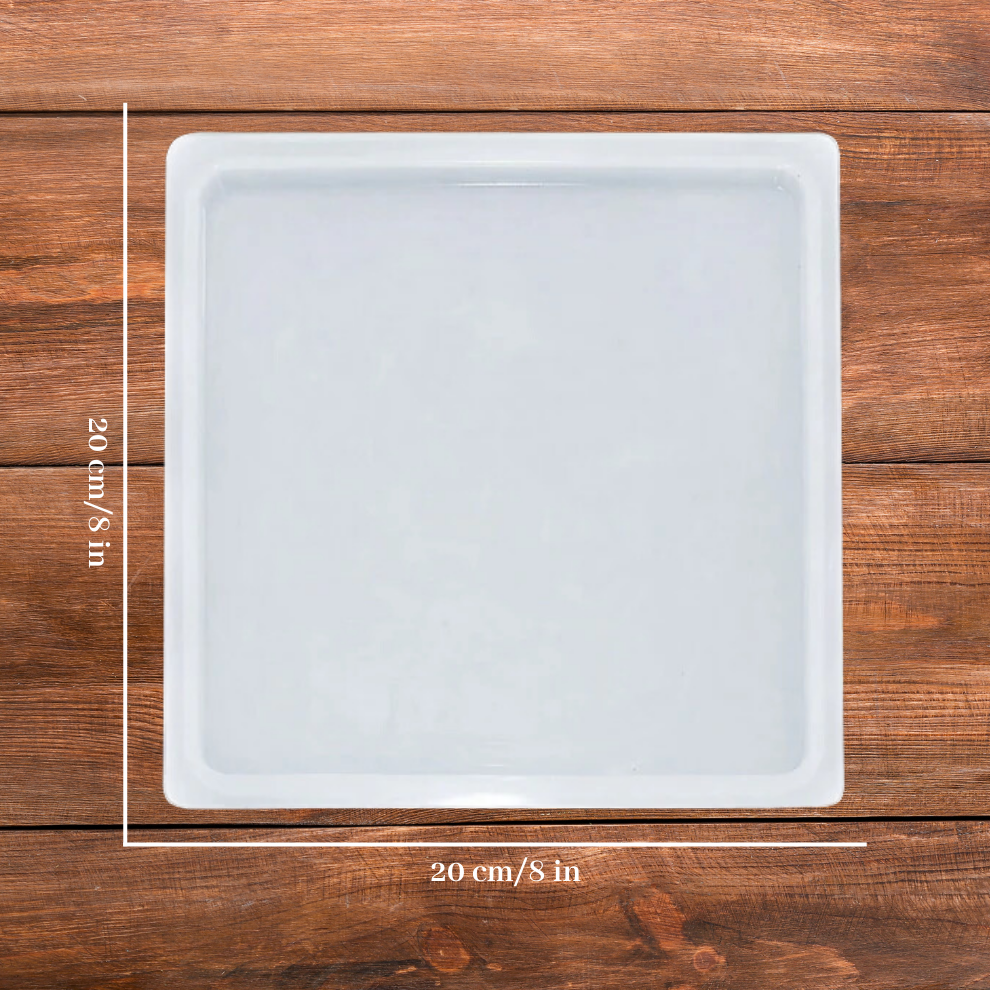  Square Tray 8 Inches Plain Edges