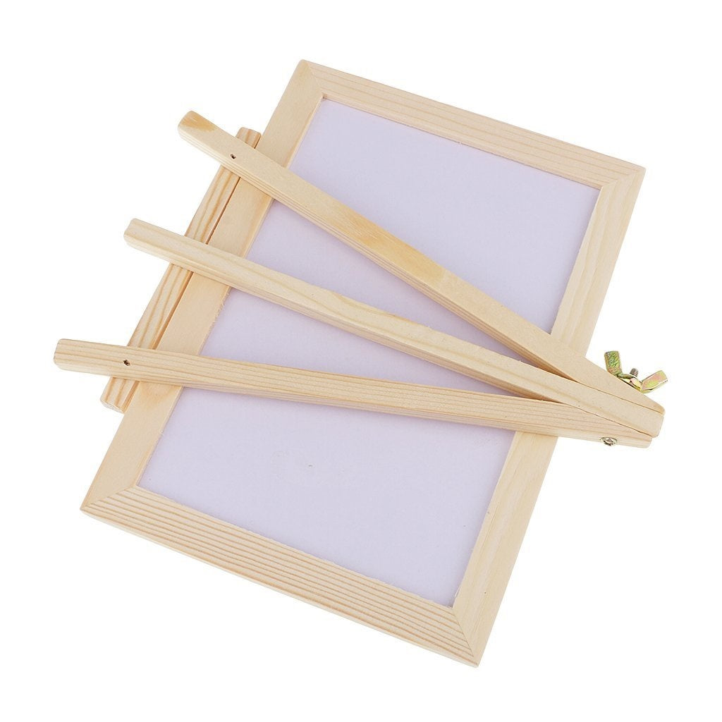Mini Desktop Wooden Frame Double Sided Whiteboard with Easel