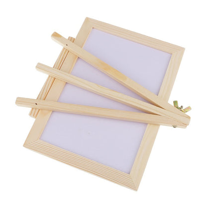 Mini Desktop Wooden Frame Double Sided Whiteboard with Easel