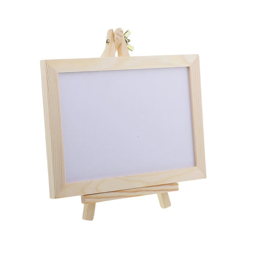 Mini Desktop Wooden Frame Double Sided Whiteboard with Easel