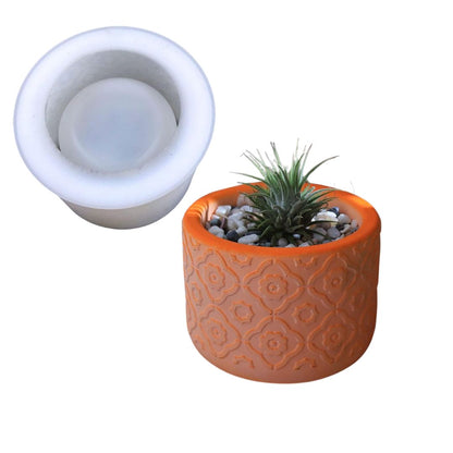 Pot Silicone Mold Planter Shape A- Flower